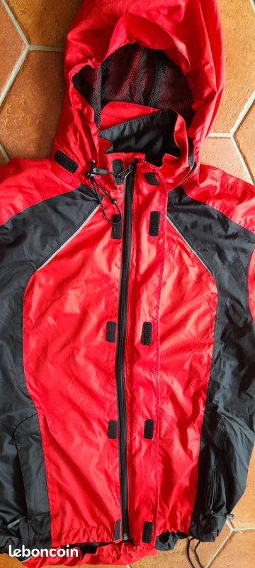 Veste coupe-vent Nike Air originale style vintage de couleur noir, rouge et blanc en taille L - Vêtements