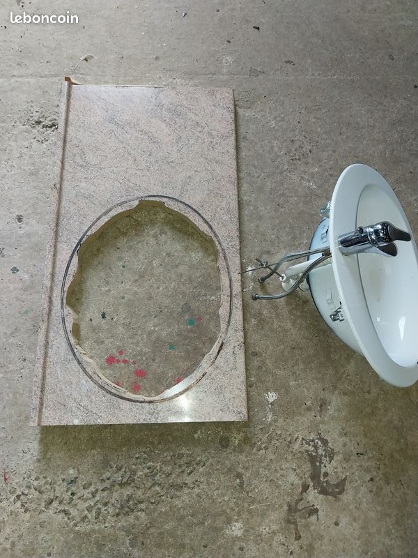 Vasque émaillée avec mitigeur et siphon (image 3)