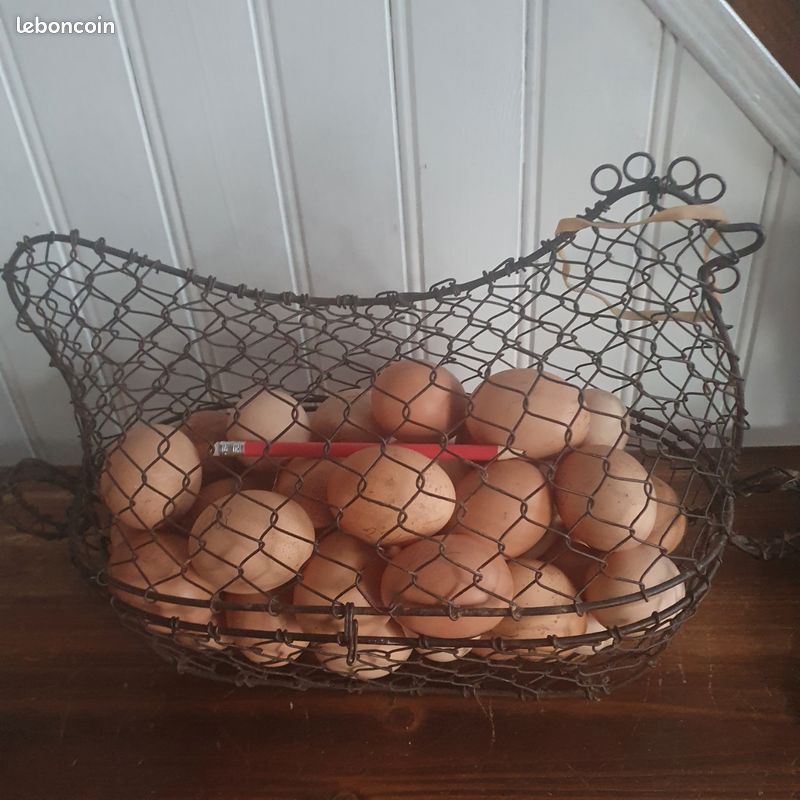 VENDU - Ancien panier à œufs usé avec dentelles - Le Grenier de Lisette