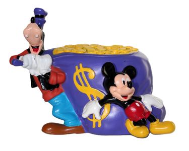 Tirelire Mickey Et Dingo - Figurine Thermoplastique - Excellent état - Disney
