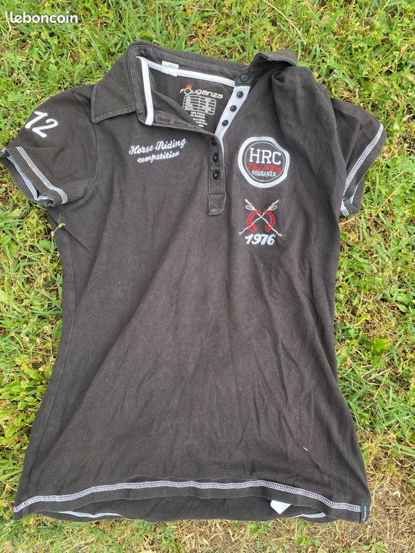 Polo noir équitation (image 1)