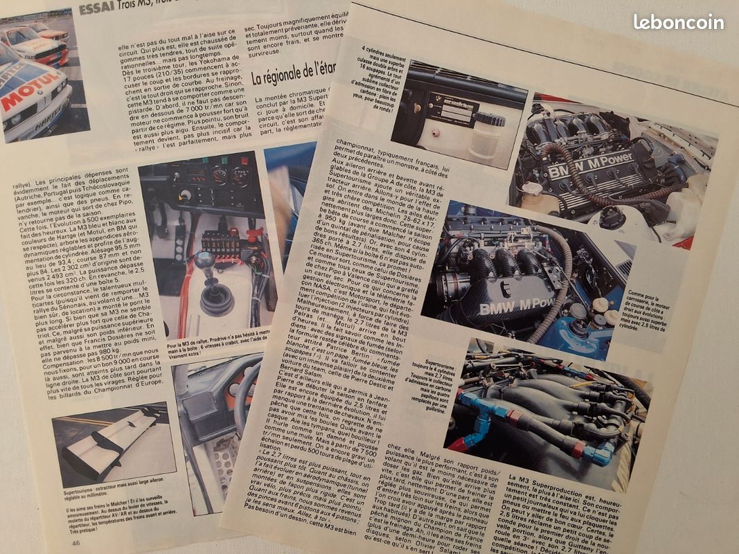 Essais d'époque de 1991 BMW M3 Francis Dosières, François Chatriot, Michel Perin, Jean-Pierre Malcher, Lucien Guitteny....Garage Benoît, Hartge, (image 5)