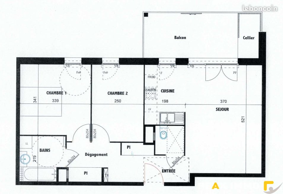 Appartement 3 pièces 62 m² · à Annecy · 62 m² · 380 000 €
