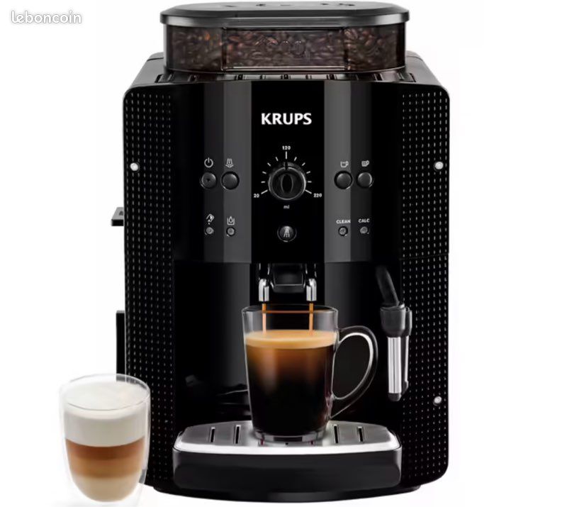 Machine à café broyeur grains KRUPS + mousseur (image 8)