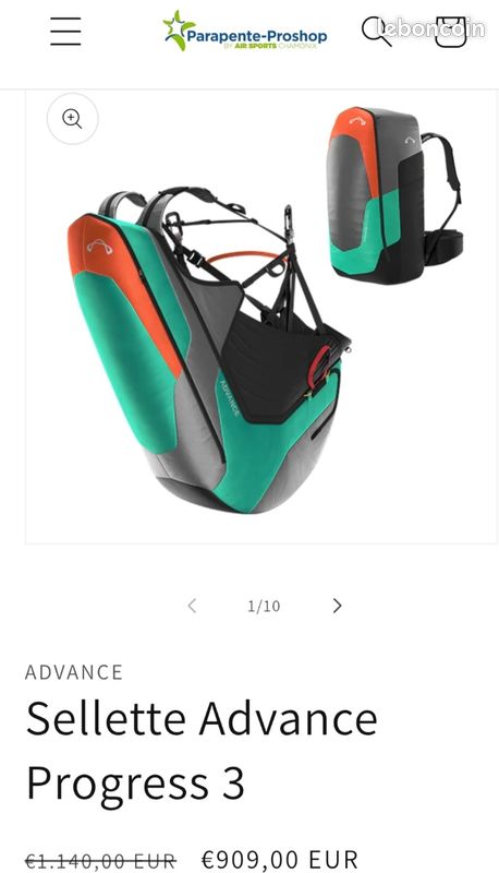 Harnais pour le vol libre pour le parapente - WEIGHTLESS - ADVANCE Thun