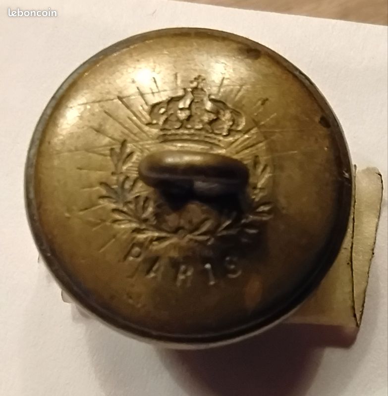 Lot de 3 Boutons Militaires Anciens - Ancre de Marine (image 2)