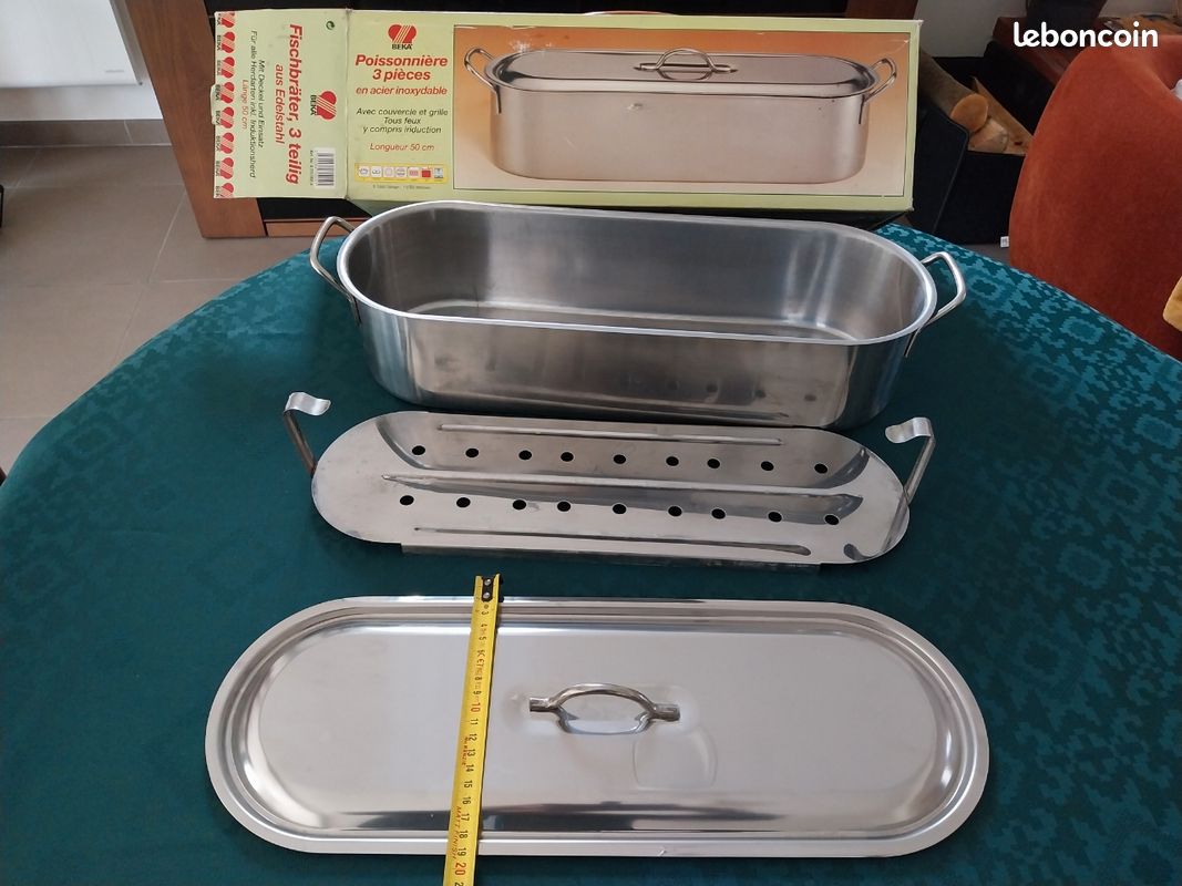 Poissonnière - Vogue - 50 cm - Rostfritt stål - Lock - Droppställ