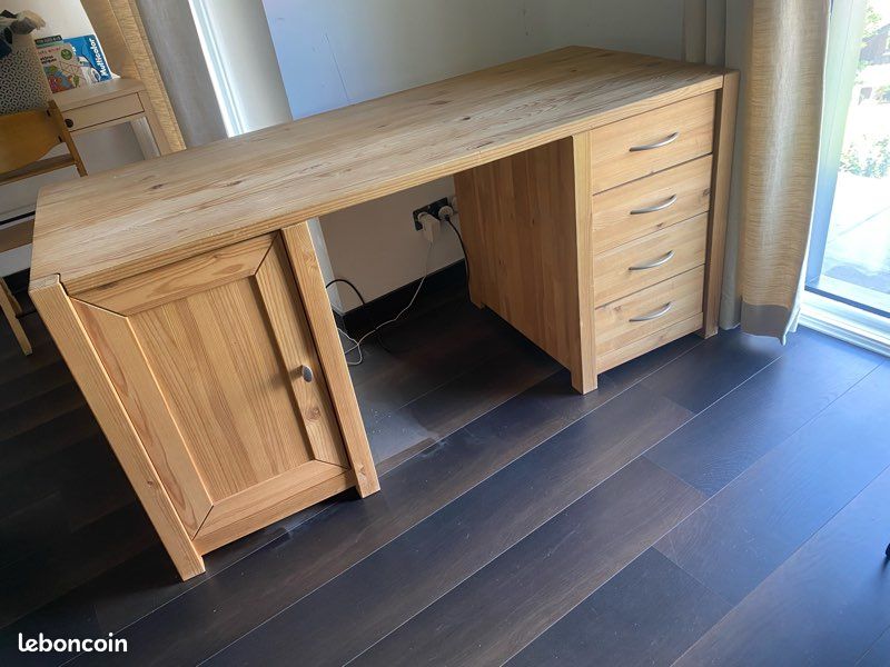 Bureau bois massif cocktail scandinave (image 2)