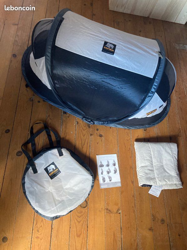 Lit de Camping Bébé Luxe – Matelas Autogonflant Inclus – Sable