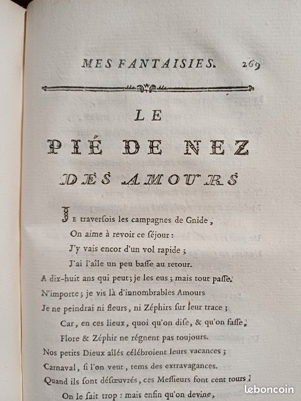 Erotisme curiosa très rare - 1770 - Mes fantaisies par Dorat (image 6)
