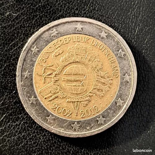 Pièce De 2 Euro Allemagne 2002 – Lettre F (Stuttgart) – Bon état