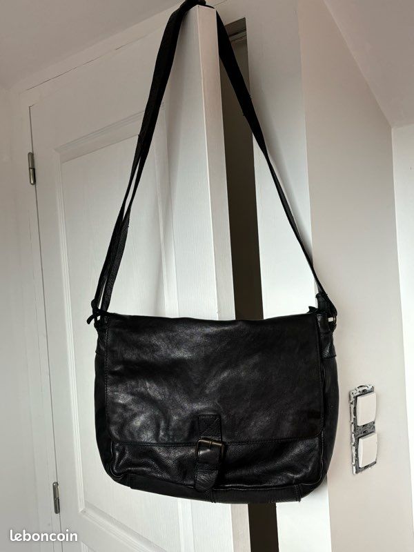 Sac Bandoulière Sac Cuir Gianni Conti Sac Bandoulière Noir Gianni