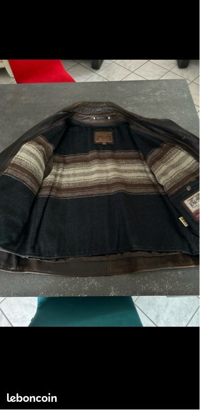 Blouson aviateur en cuir Redskins Taille XL (image 2)