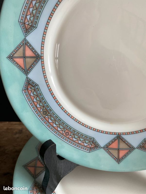 6 assiettes a dessert arcopal vintage - Arts de la table