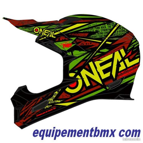 Casque bmx dh o'neal fury synthy vert enfant adulte xs 53 54