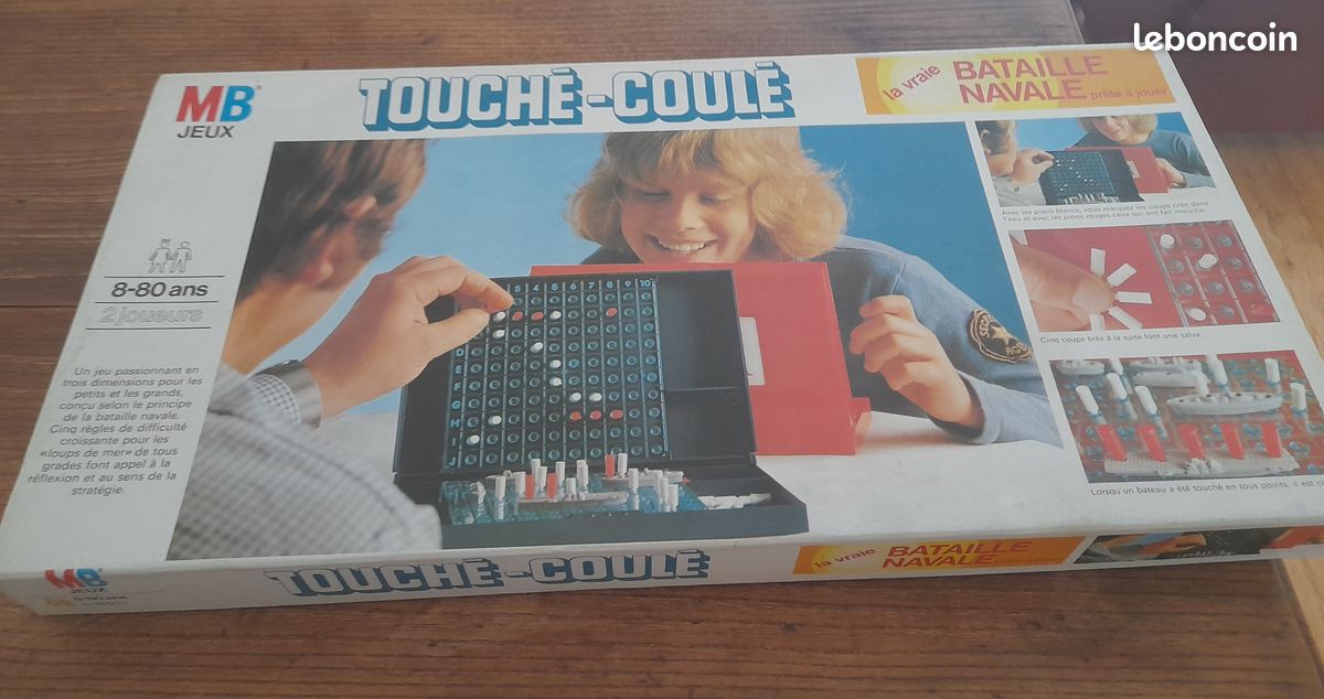 Jeu Touché Coulé Bataille Navale Classique - Stratégie Pour Enfants Dès 7 Ans, 2 Joueurs