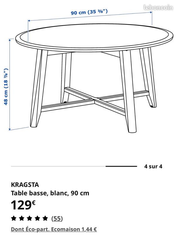 Table basse IKEA modèle KRAGSTA (image 4)