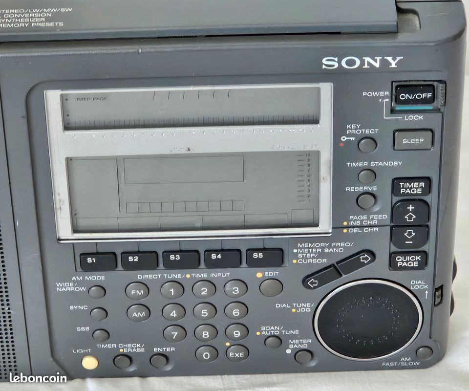 Sony icf-sw77l word band receiver ondes courtes sw- mw -lw - fm stereo tres bon etat (image 8)