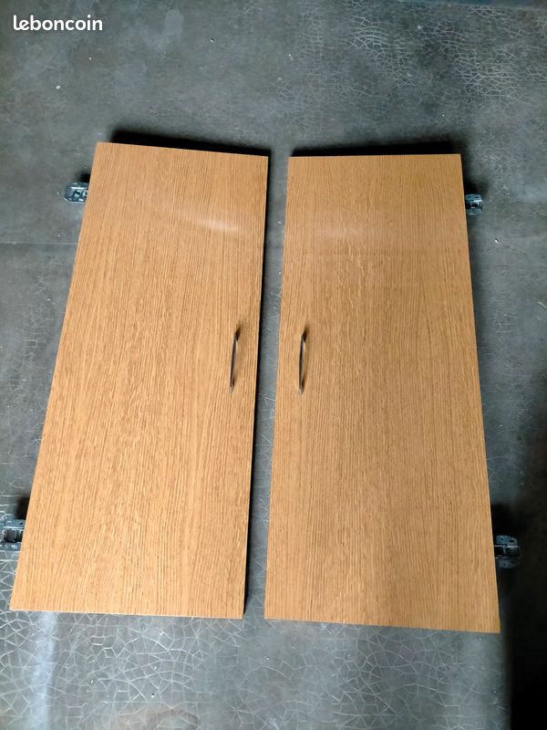 Ensemble de portes et tiroirs de cuisine en formica vintage (image 1)