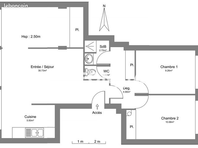 Appartement 4 pièces 64 m² · à Tarbes · 64 m² · 530 €