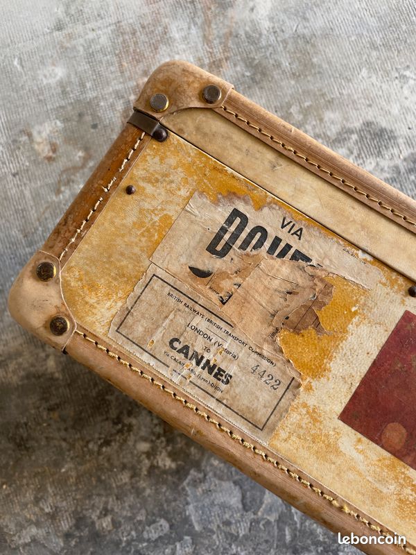 PETITE VALISE ANCIENNE En Carton Vintage 45 x 31 x 16 cm Publicitaire Année 1950 EUR 100,00 - FR