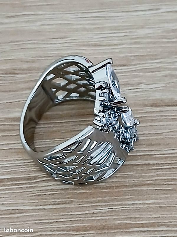Bague Anneau Argent Massif Taille 52 Poinçon 925