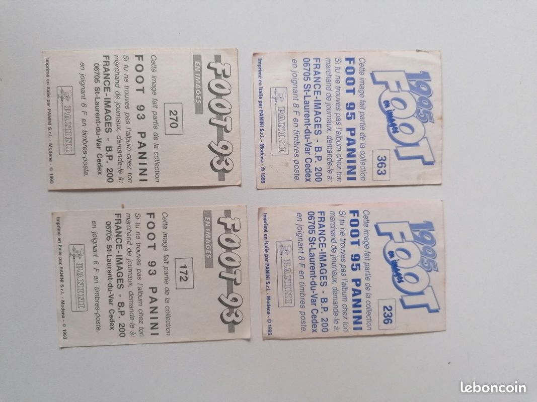 Lot De 13 Stickers Panini Foot 1990 – Cannes – Originaux Non Collés