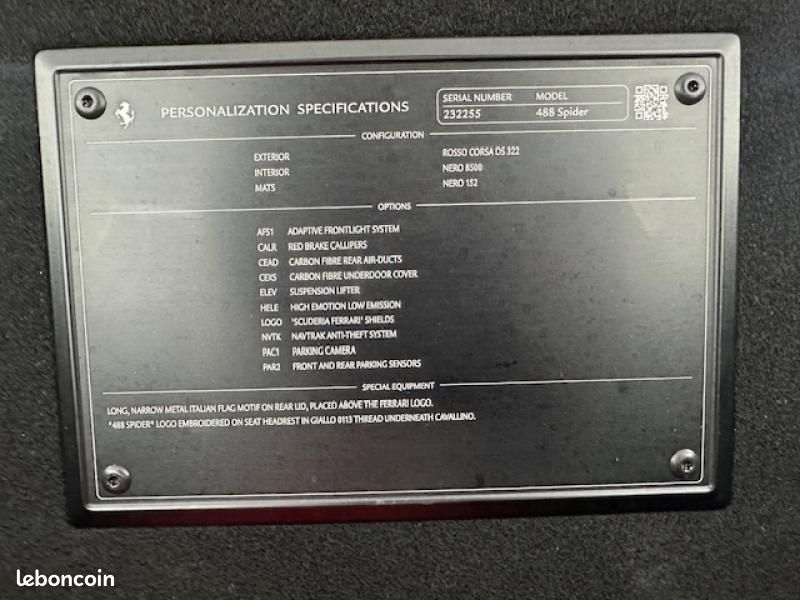 Ferrari 488 Spider V8 3.9 T 670ch (image 16)