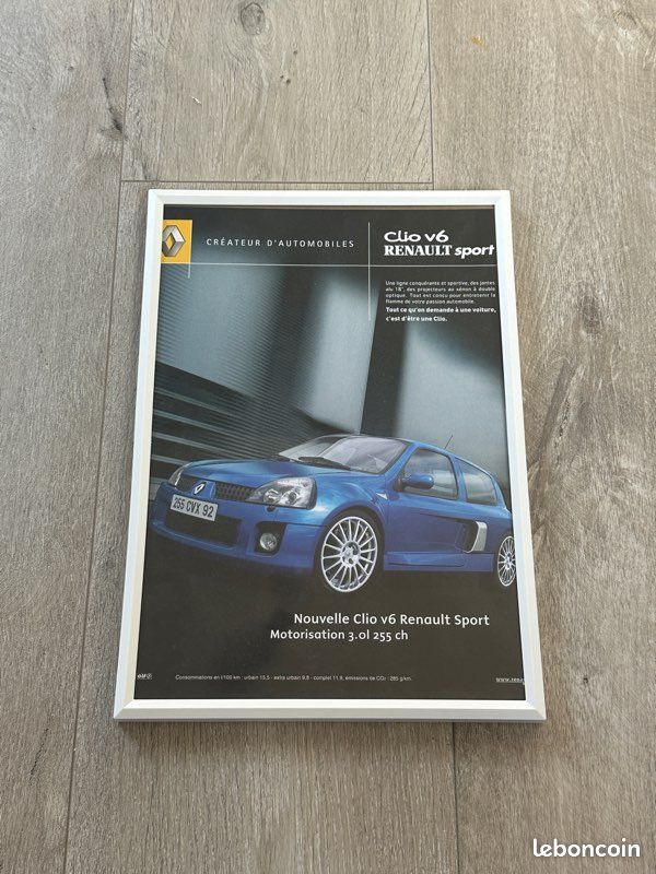 65 : 1 AFFICHE : RENAULT CLIO V6 : FORMAT 99 X 63