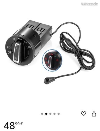 Commutateur De Phare Voiture - Remplacement Pour VW Golf MK5/MK6, Caddy, Passat B6 - Référence 5ND941431B - Installation Professionnelle Recommandée