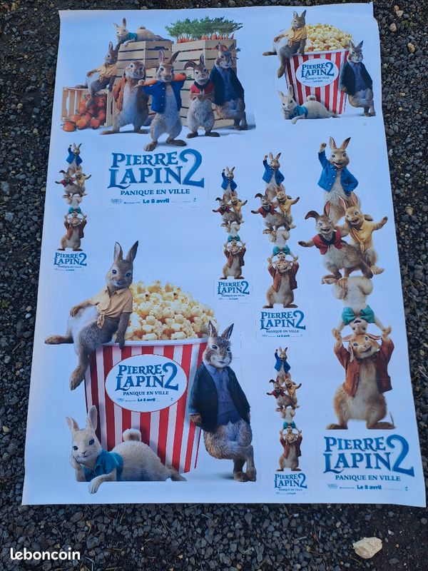 Pierre Lapin, affiche stickers (image 1)
