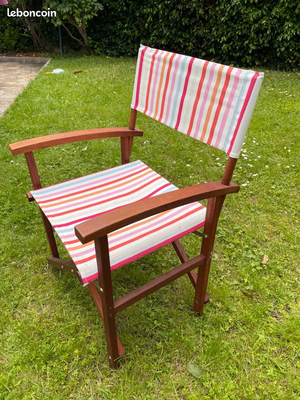 Chaise en bois et tissu (image 3)