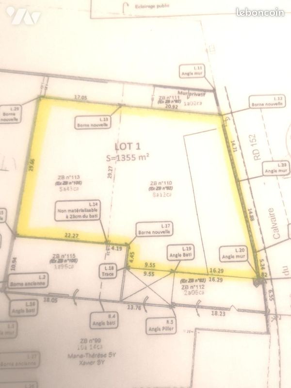 Terrain 1355 m² · à Thun-Saint-Martin · 1 355 m² · 55 500 €