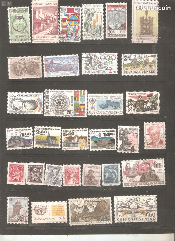 LOT de TIMBRES LA TCHECOSLOVAQUIE - Collection