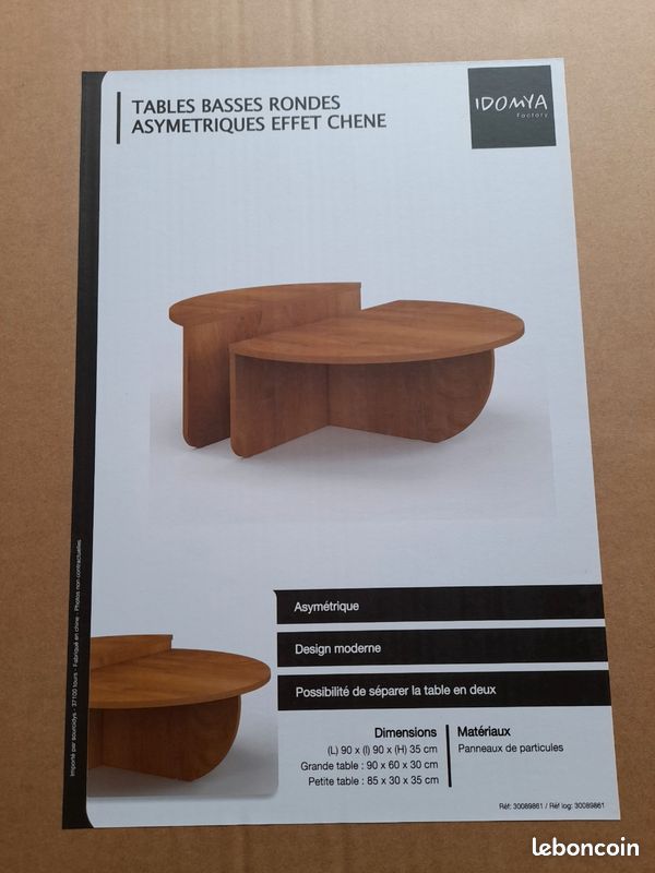 Tables Basses Rondes Asymetriques (image 5)
