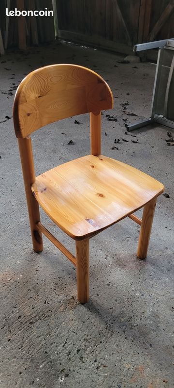 Chaises design rainer Daumiller en pin massif des années 70 (image 1)