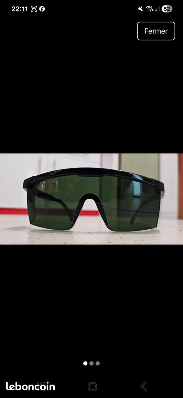 Lunettes De Protection Laser IPL/HPL – 200-2000 Nm – Pour épilation Et Travail Laser – Réglables Pour Porter Sur Ses Lunettes