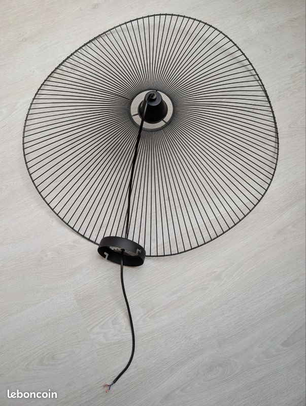 Lustre métal noir 60 cm (image 2)
