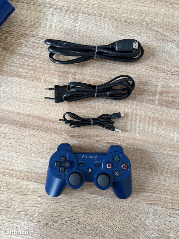 Manette PS3 Sans Fil 6 Axes Couleur Bleu - Générique Neuve (ouverte)