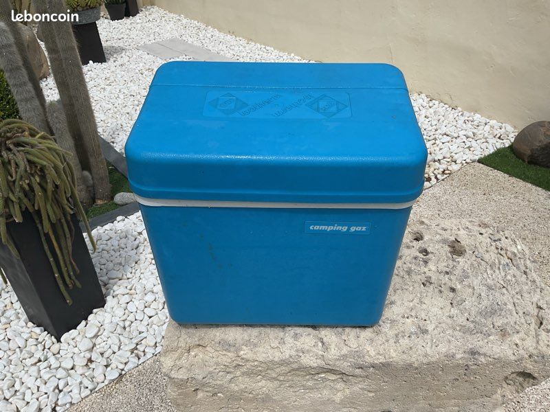 Glacière Thermos Vintage 32 Litres - Bleu Royal - Occasion Très Bon état - Idéale Camping Et Pique-nique