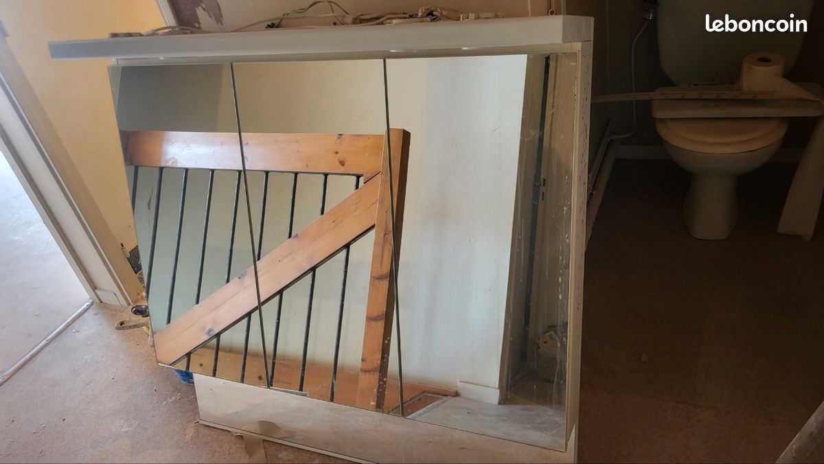 Armoire haute salle de bain miroir (image 1)