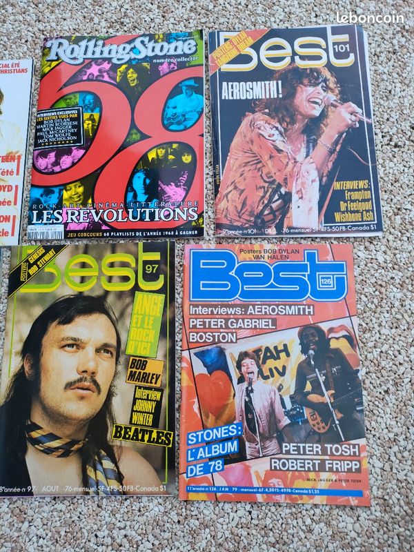 6 magazines musique vintage rock folk best et rolling stones (image 3)