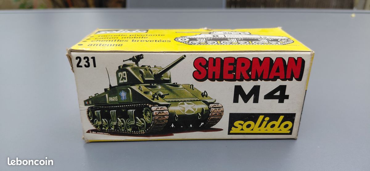 Char Solido Sherman M4 - Modèle moulé sous pression à l