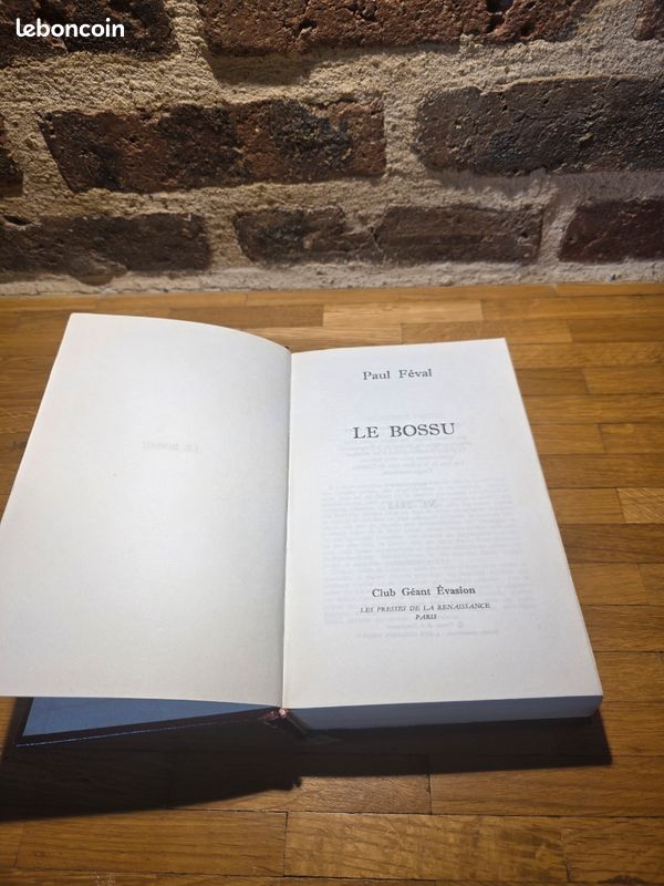 Livre de paul feval le bossu vue de cote — LBC AT'Brocante Troyes