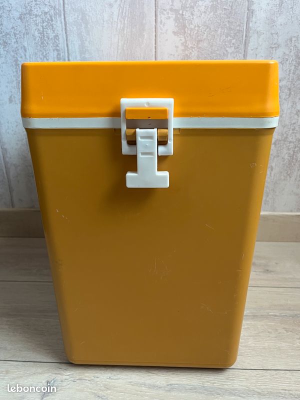 Glacière Vintage Orange Eda 36 Pour Camping-car Ou Collection