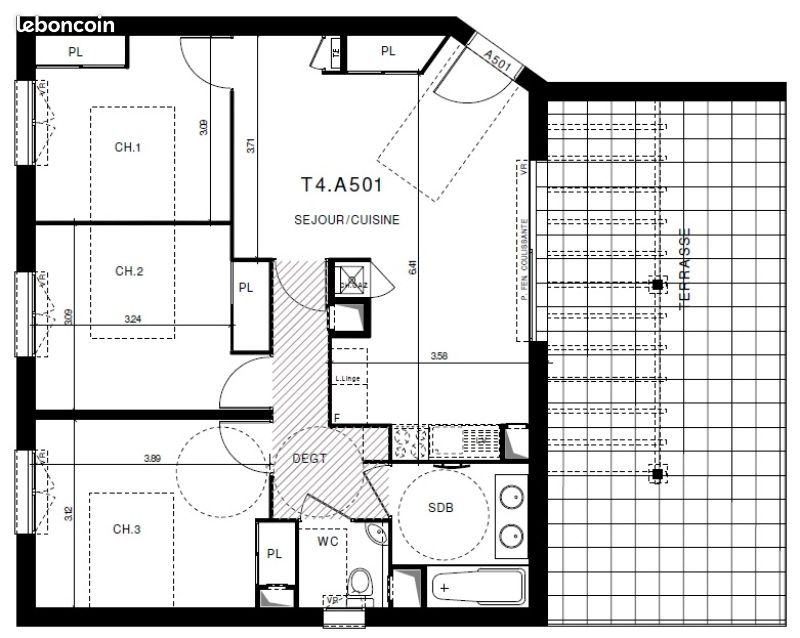 Appartement 4 pièces 73 m² · à Clermont-Ferrand · 73 m² · 905 €/mois