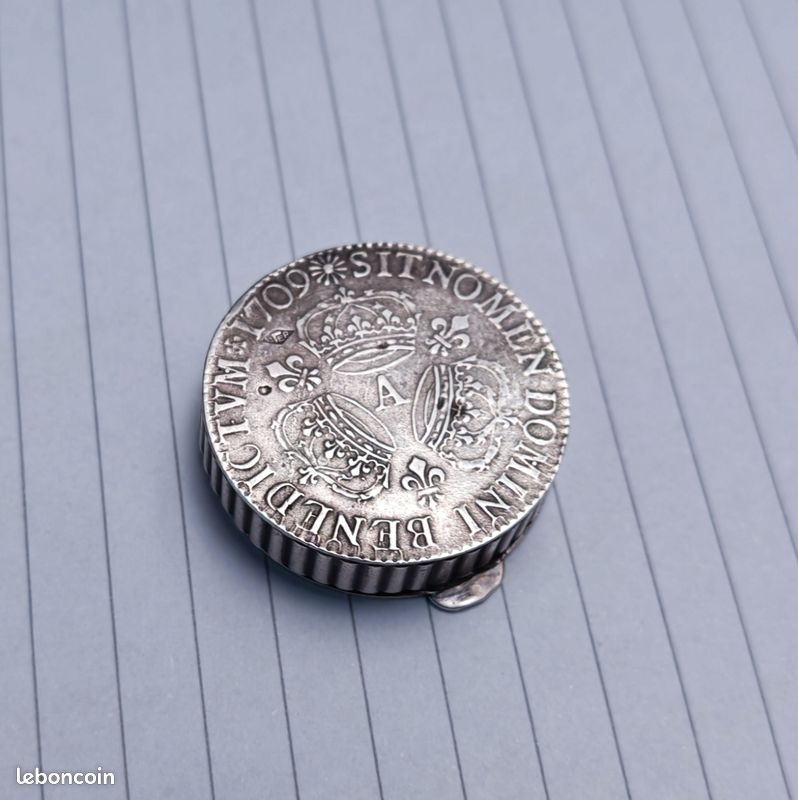 Bague Chevalière Homme Argent Massif Avec Pièce 1 Franc 1917 Semeuse - Taille 62, Art Déco