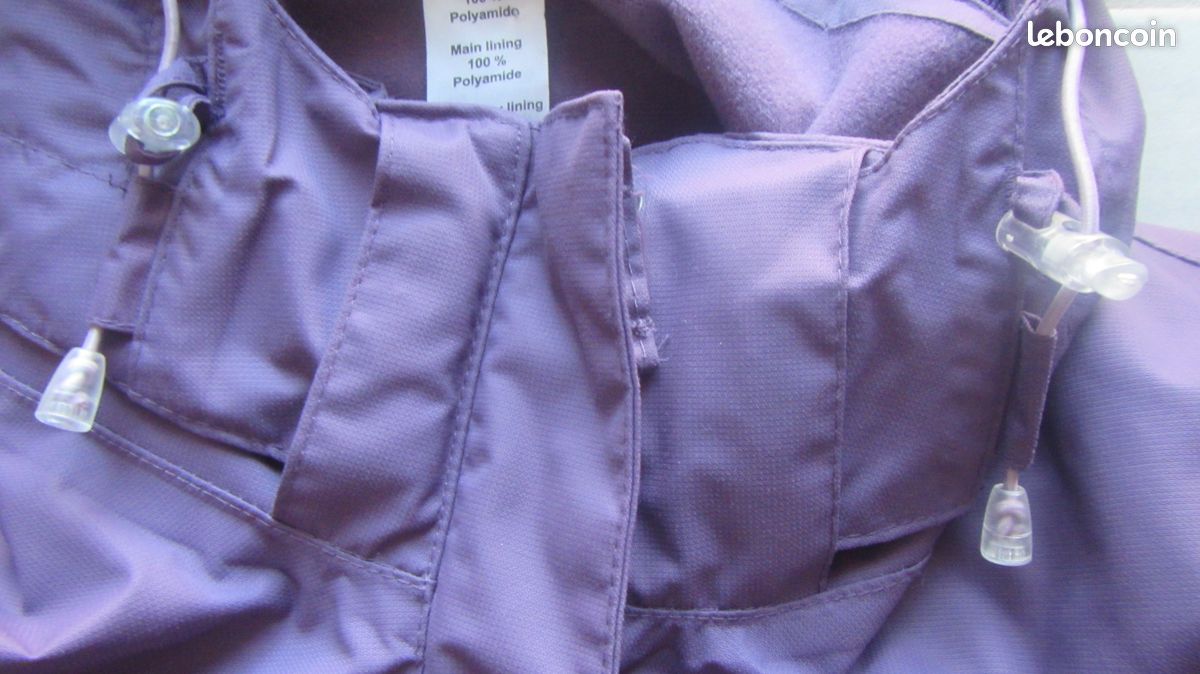Veste Anorak Prana Fiona Femme M, Violette, Coupe-vent, Capuche, 1/2 Zip