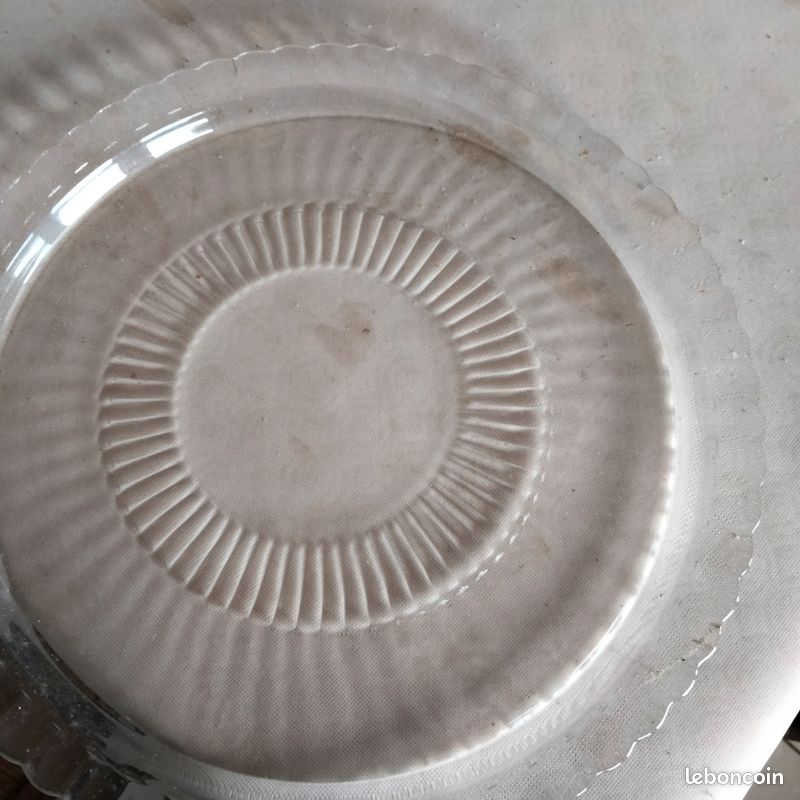 ANCIENNE CLOCHE À fromage en verre sculpté vintage déco cuisine années
