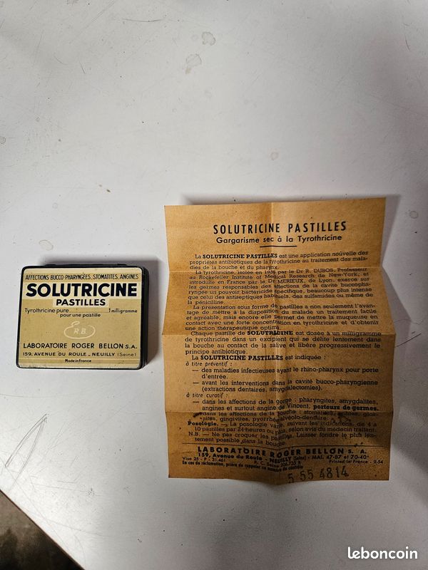 Boite solutricine métallique avec posologie (image 1)